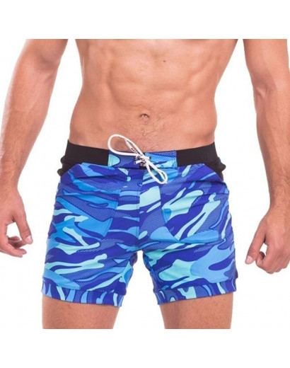 Men's Swimming Trunks Summer Swimming Fitness Shorts Men's Fashion Sports Beachwear Quick-Drying Stretch Beach Pants